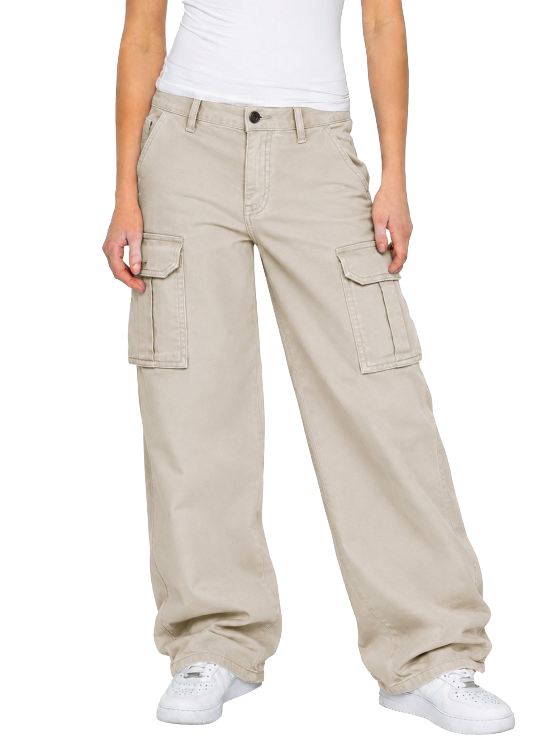 Enzo | Womens Cargo Baggy Trousers