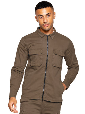 Enzo | Mens Cargo Overshirt Jacket