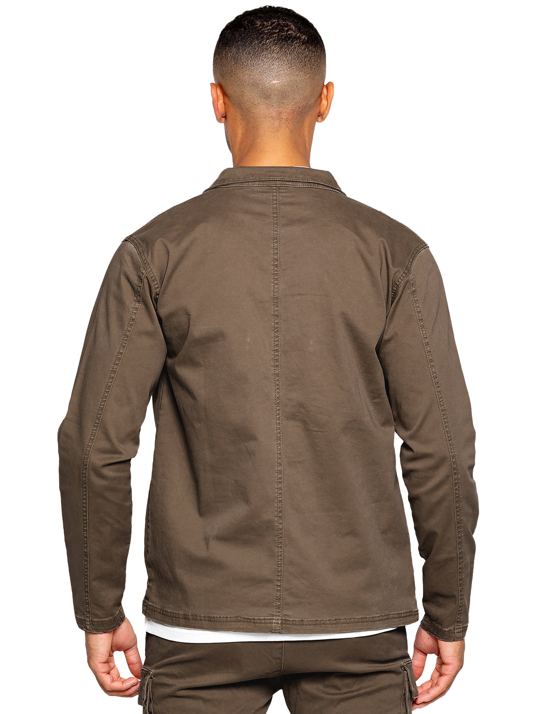 Enzo | Mens Cargo Overshirt Jacket