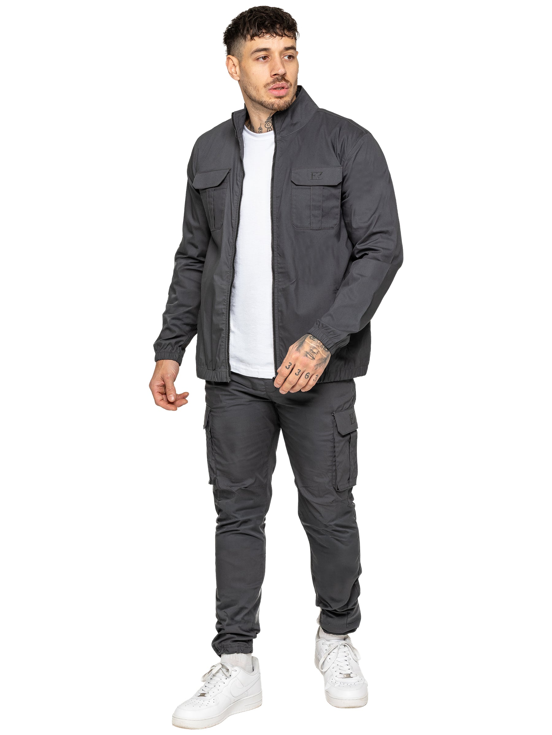 Enzo | Mens Lightweight Funnel Neck Jacket