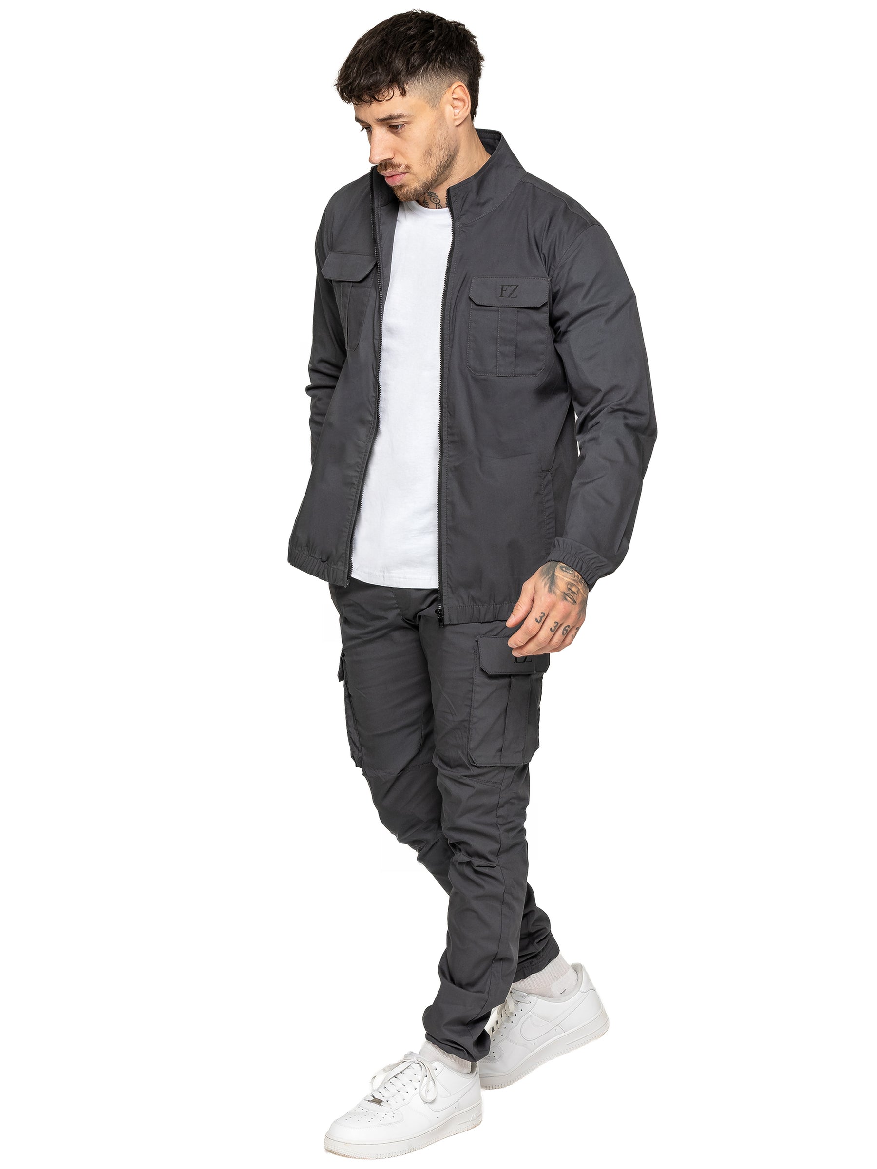 Enzo | Mens Lightweight Funnel Neck Jacket
