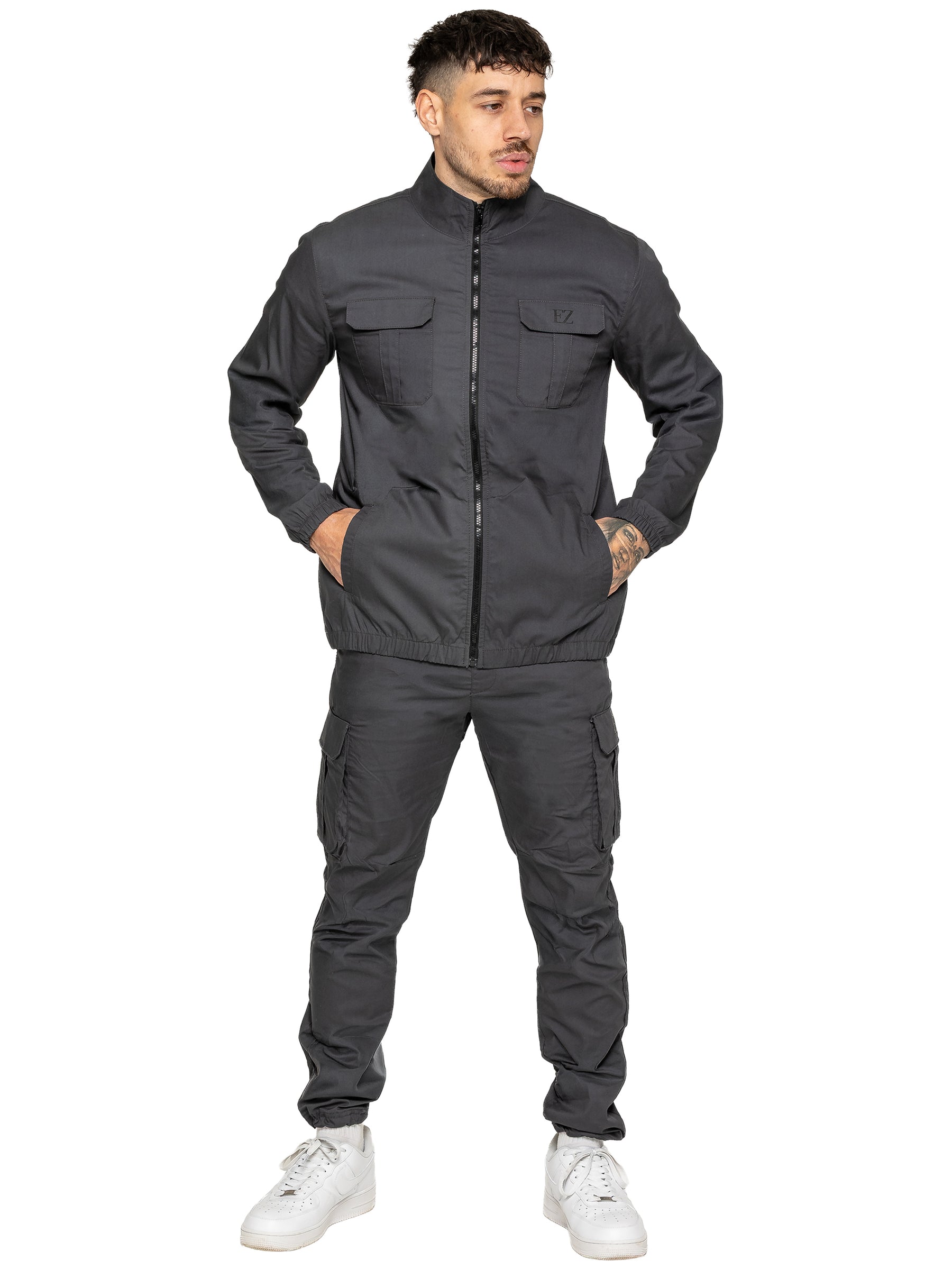 Enzo | Mens Lightweight Funnel Neck Jacket
