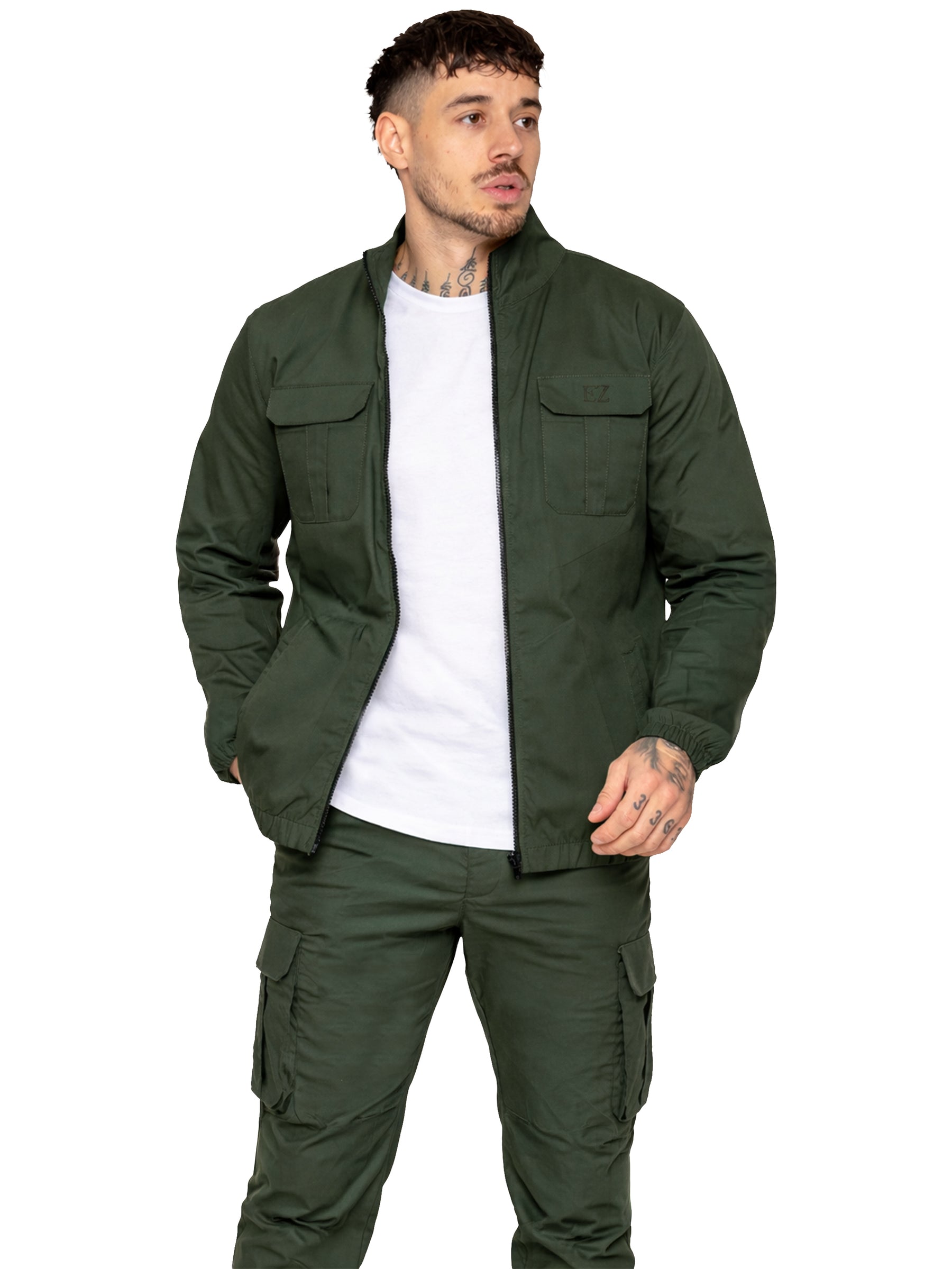 Enzo | Mens Lightweight Funnel Neck Jacket