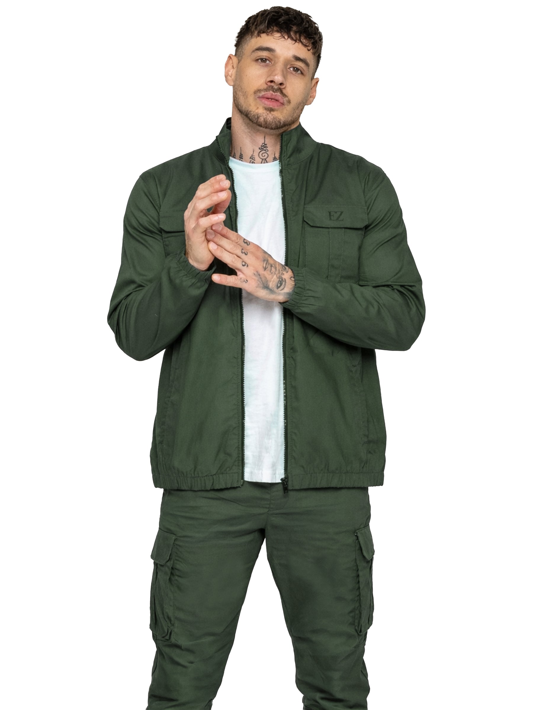 Enzo | Mens Lightweight Funnel Neck Jacket