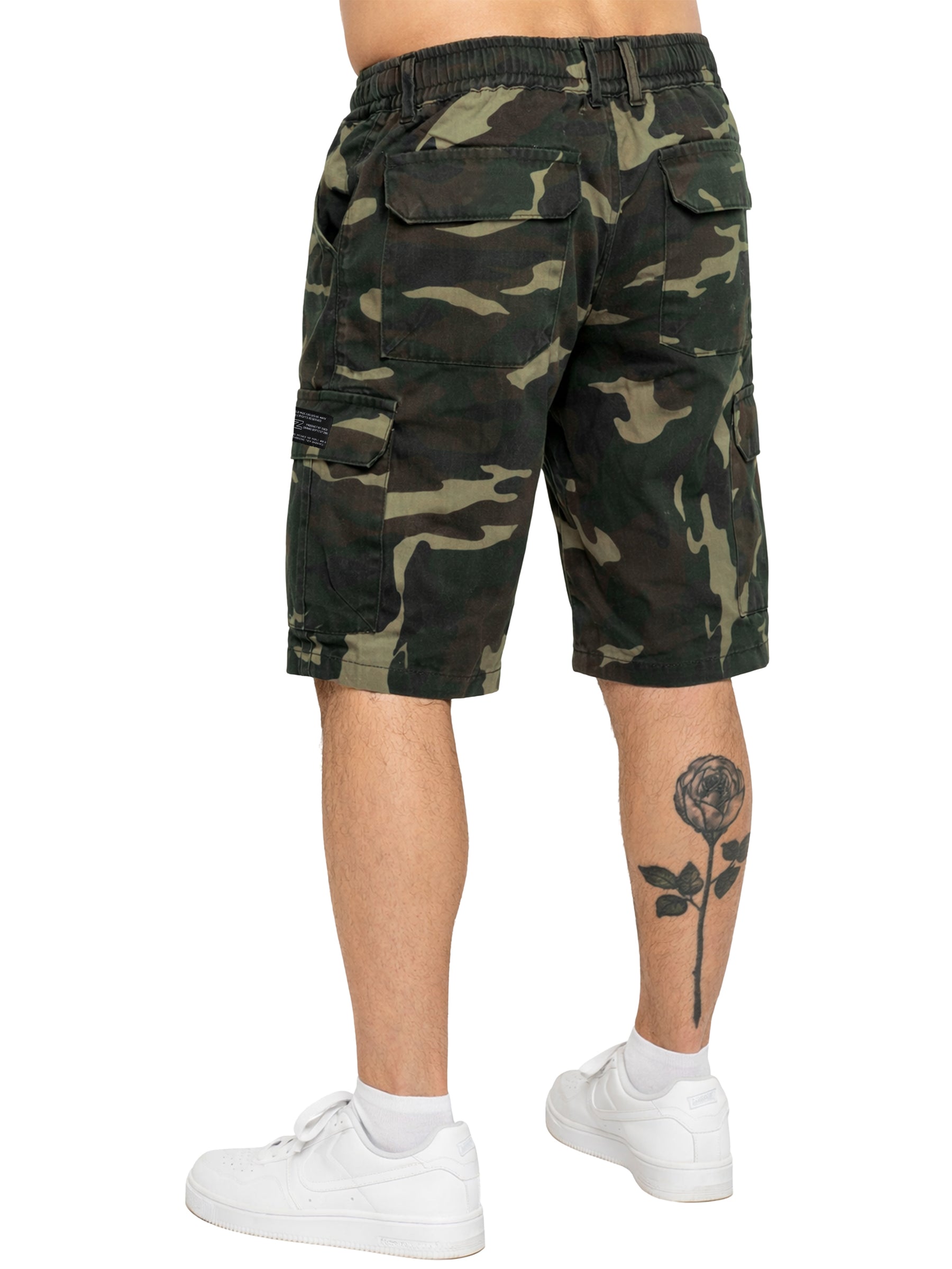 Enzo | Mens Camo Cargo Shorts