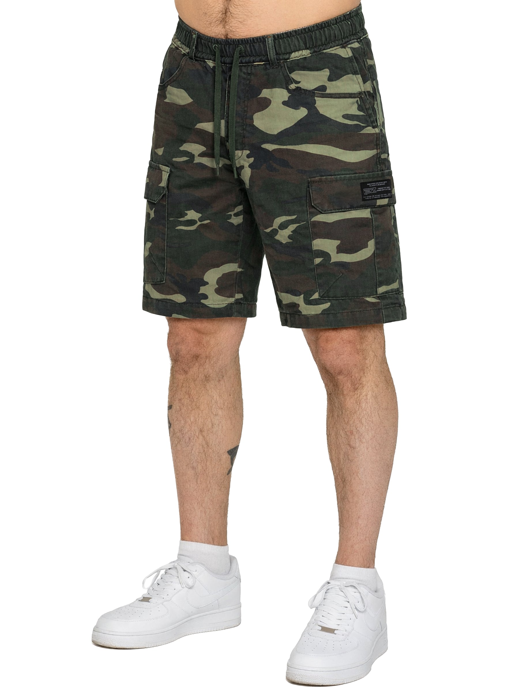 Enzo | Mens Camo Cargo Shorts