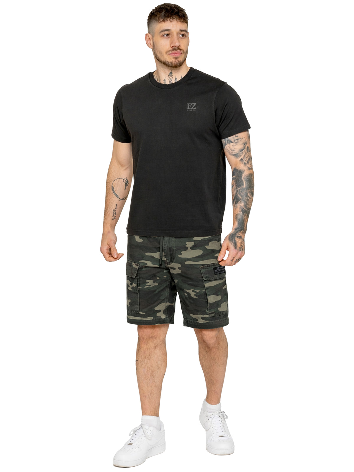 Enzo | Mens Camo Cargo Shorts