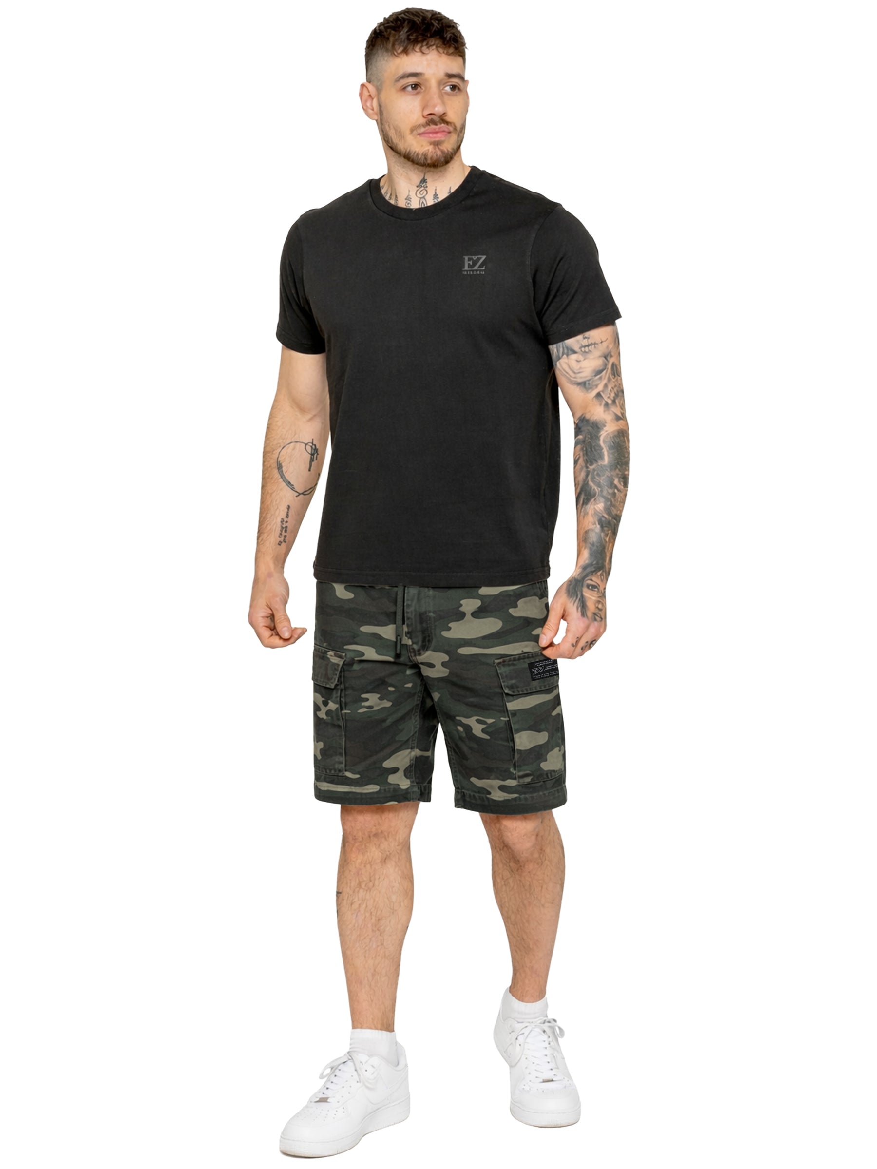Enzo | Mens Camo Cargo Shorts