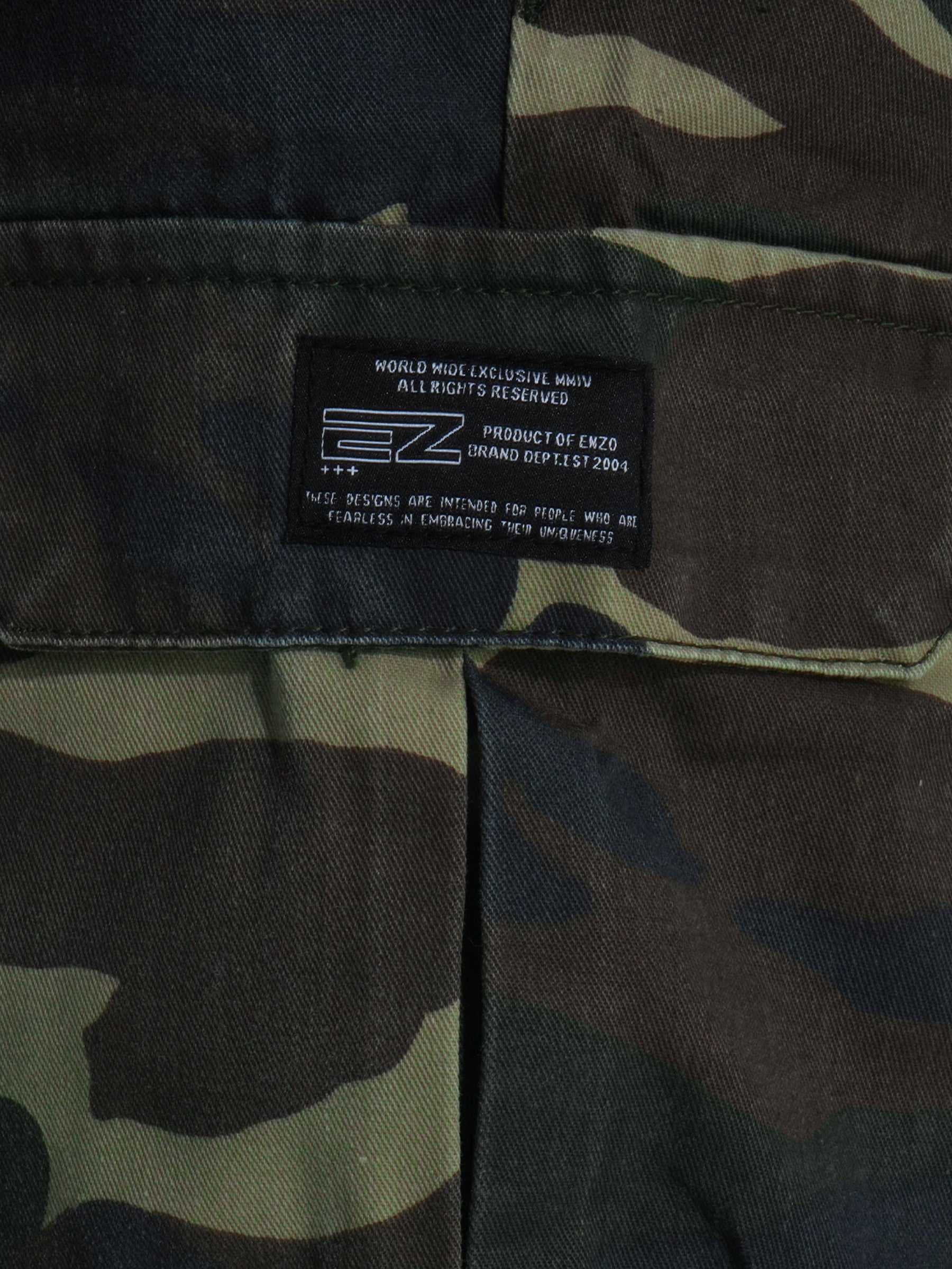 Enzo | Mens Camo Cargo Shorts