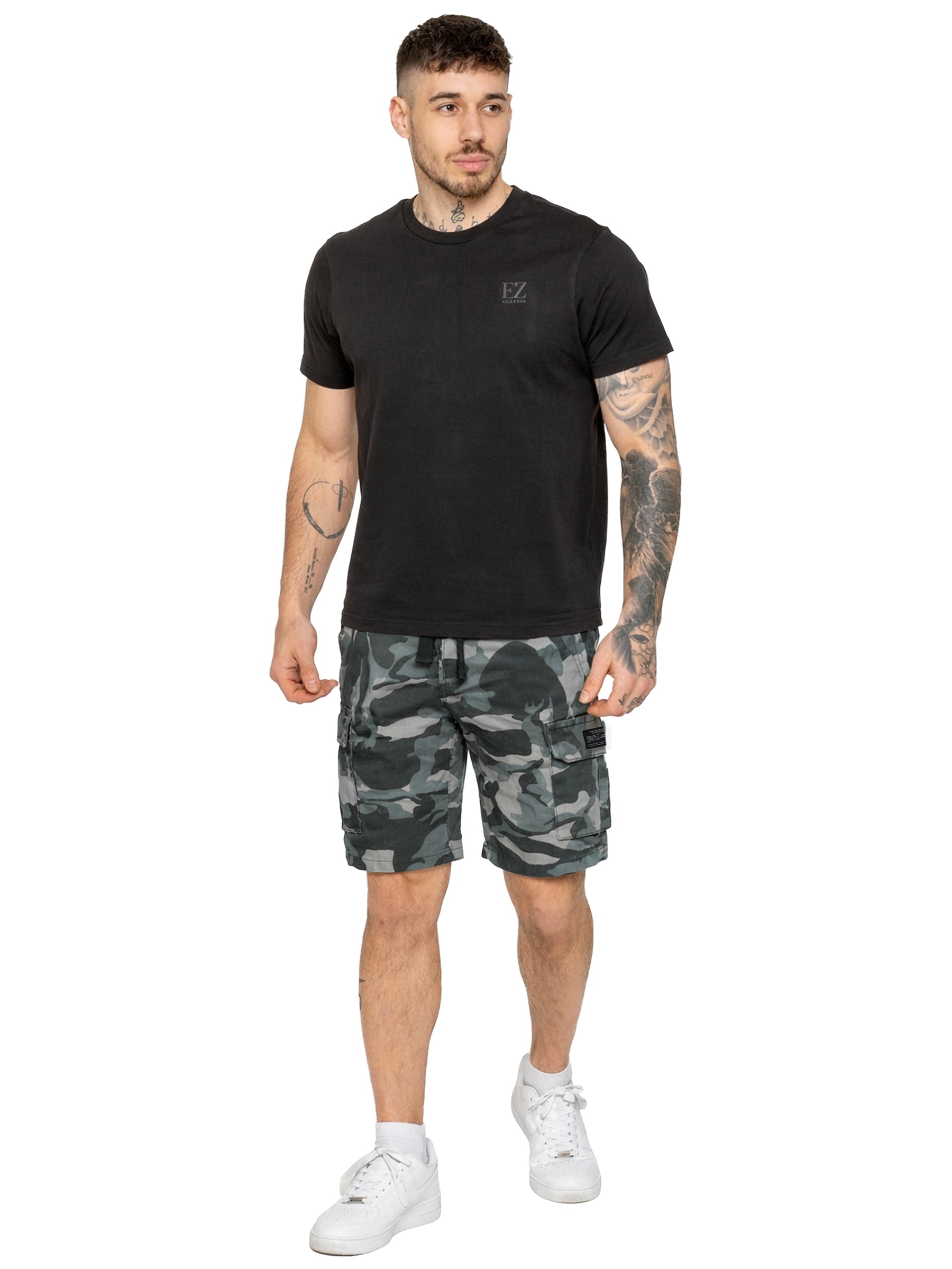 Enzo | Mens Camo Cargo Shorts