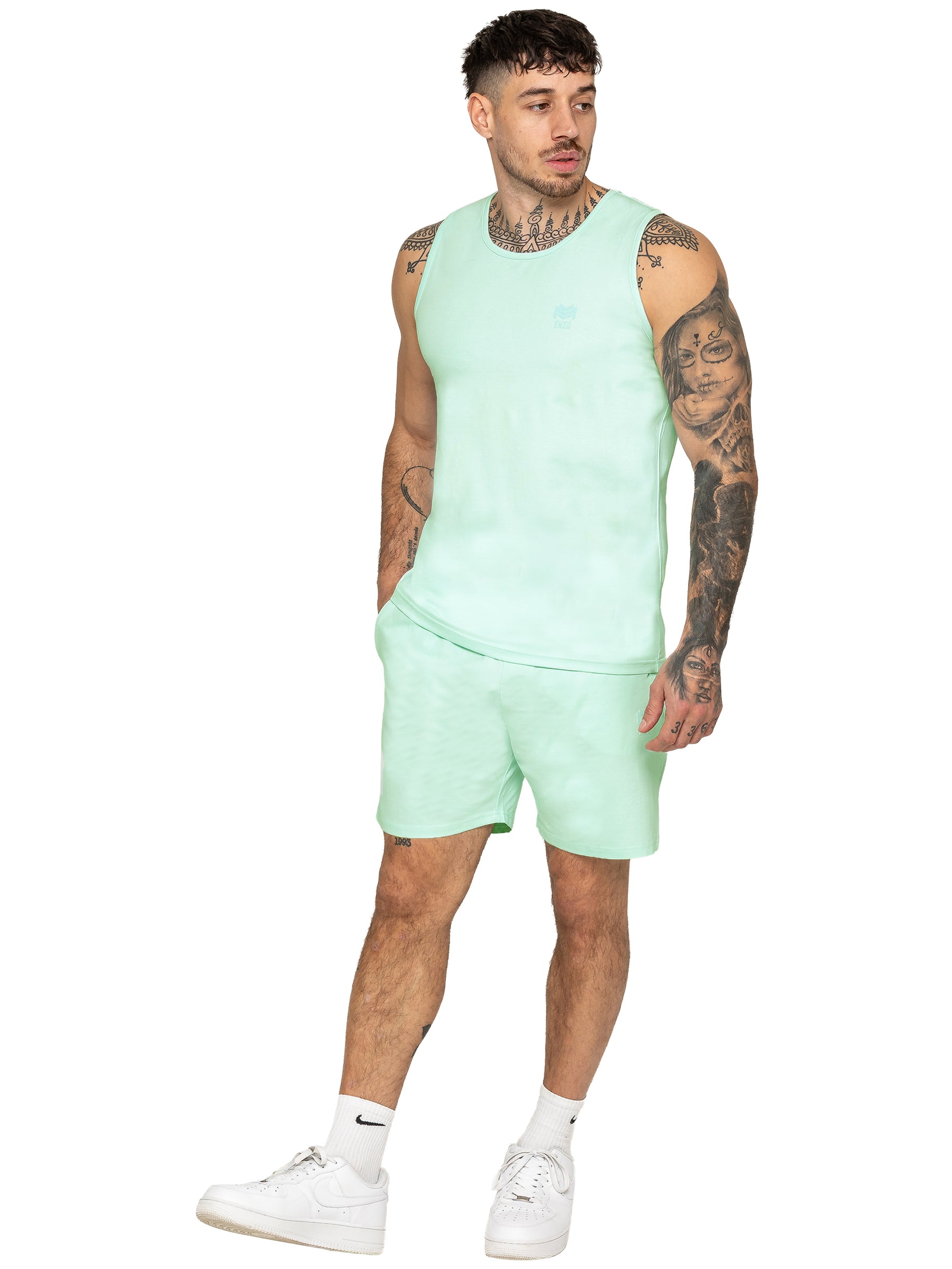 Enzo Milano | Mens Gym Shorts & Vest Set