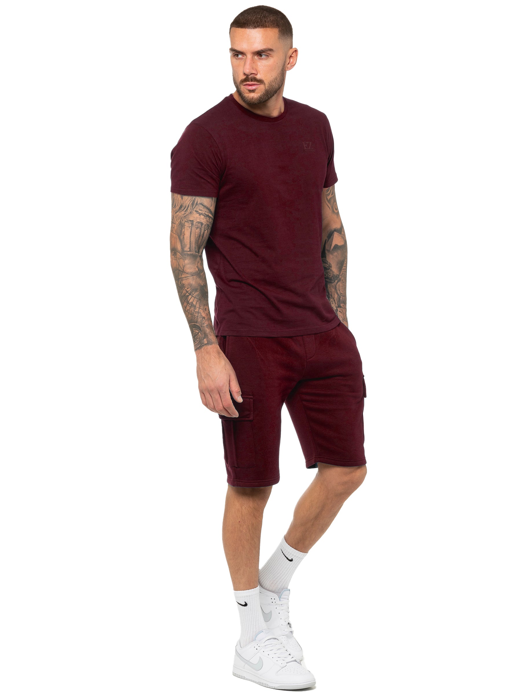 Enzo | Mens T-Shirt Tracksuit Set With Shorts