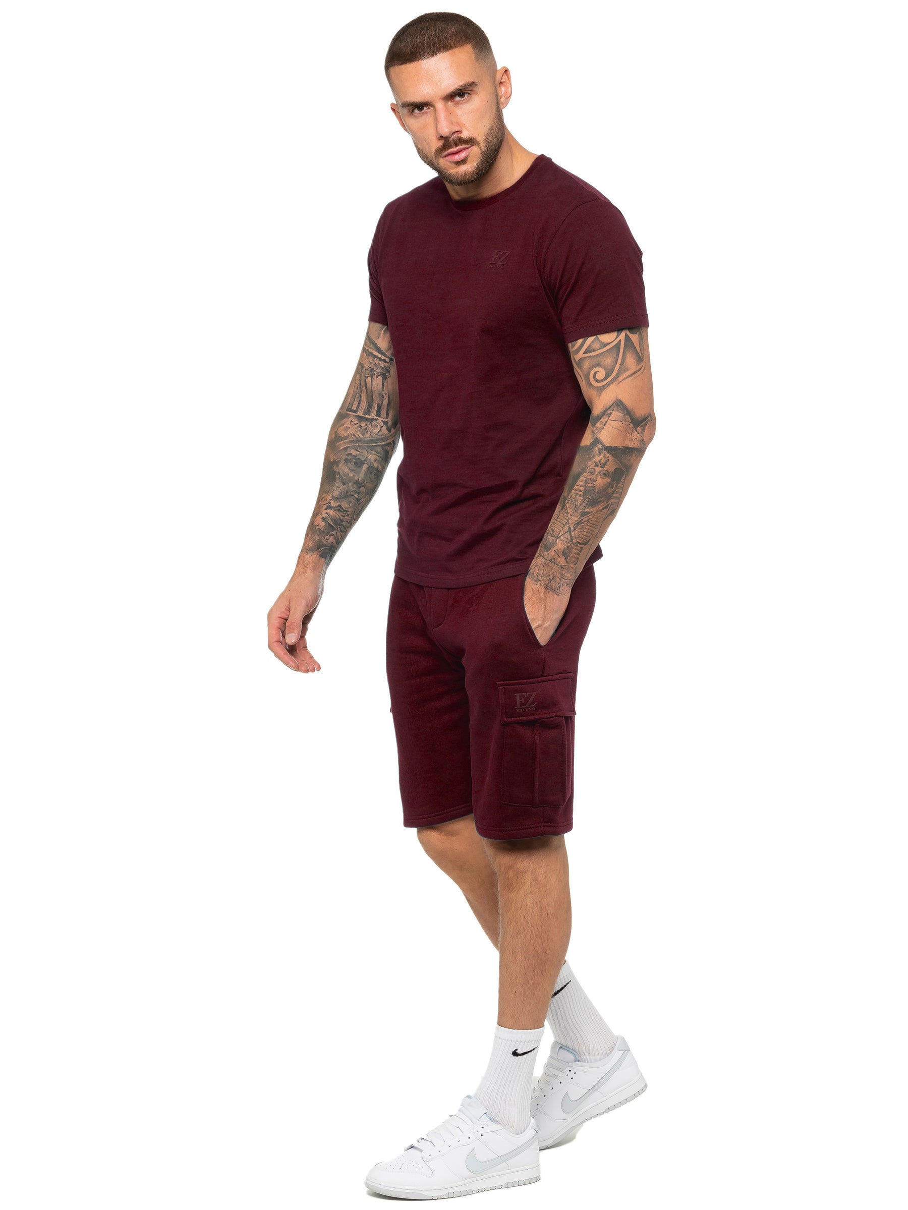 Enzo | Mens T-Shirt Tracksuit Set With Shorts