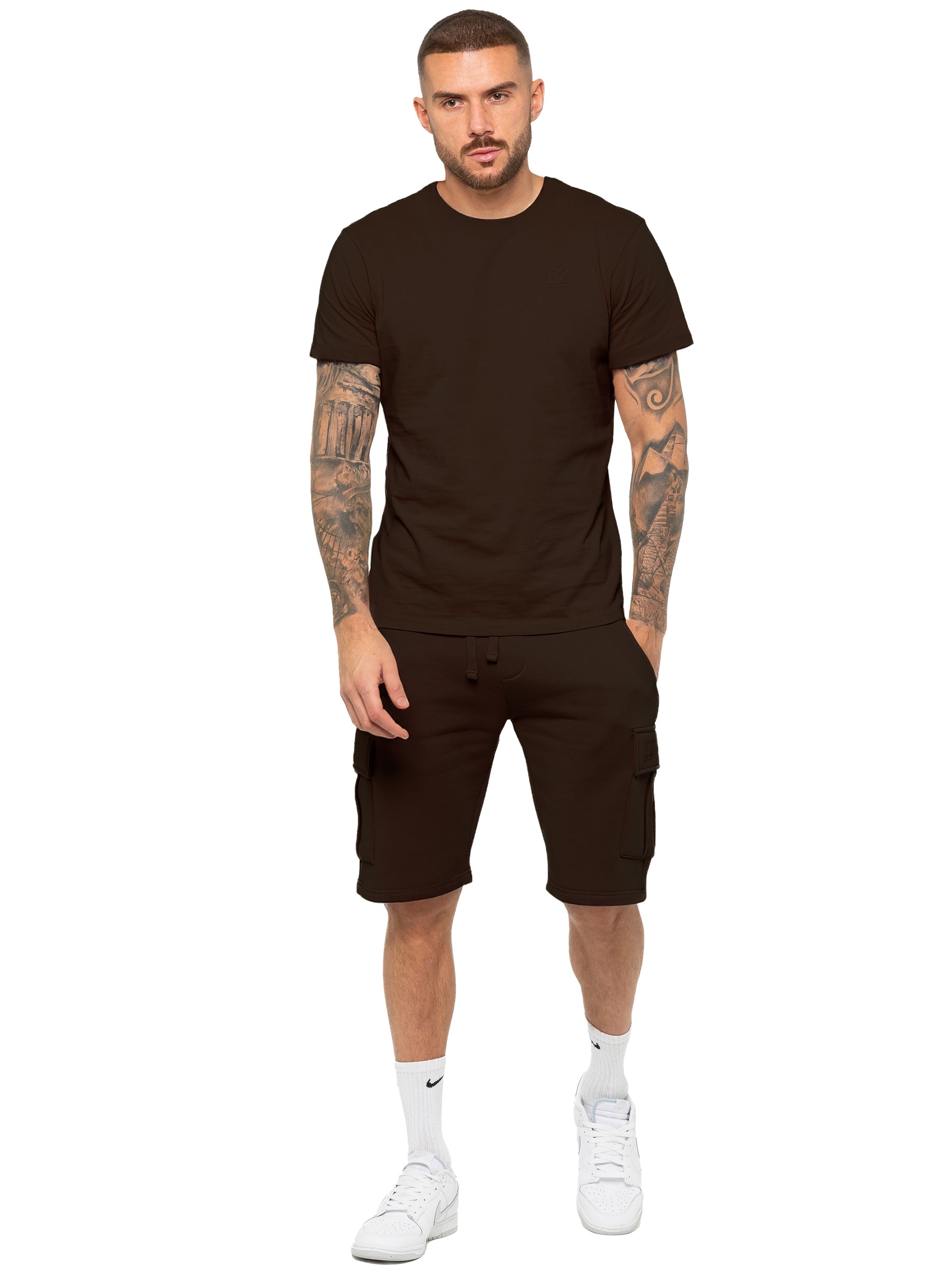 Enzo | Mens Cargo Fleece Shorts