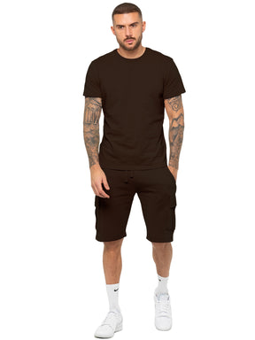 Enzo | Mens Cargo Fleece Shorts