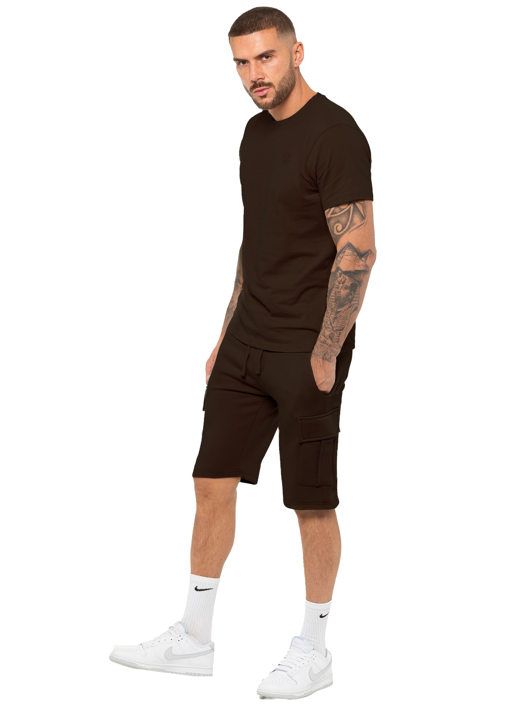 Enzo | Mens Cargo Fleece Shorts