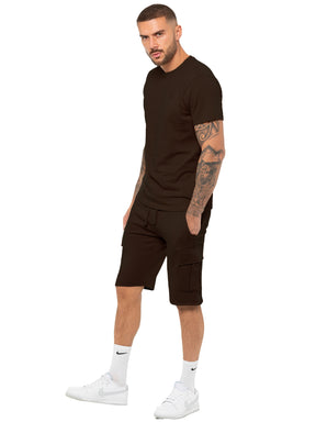 Enzo | Mens Cargo Fleece Shorts