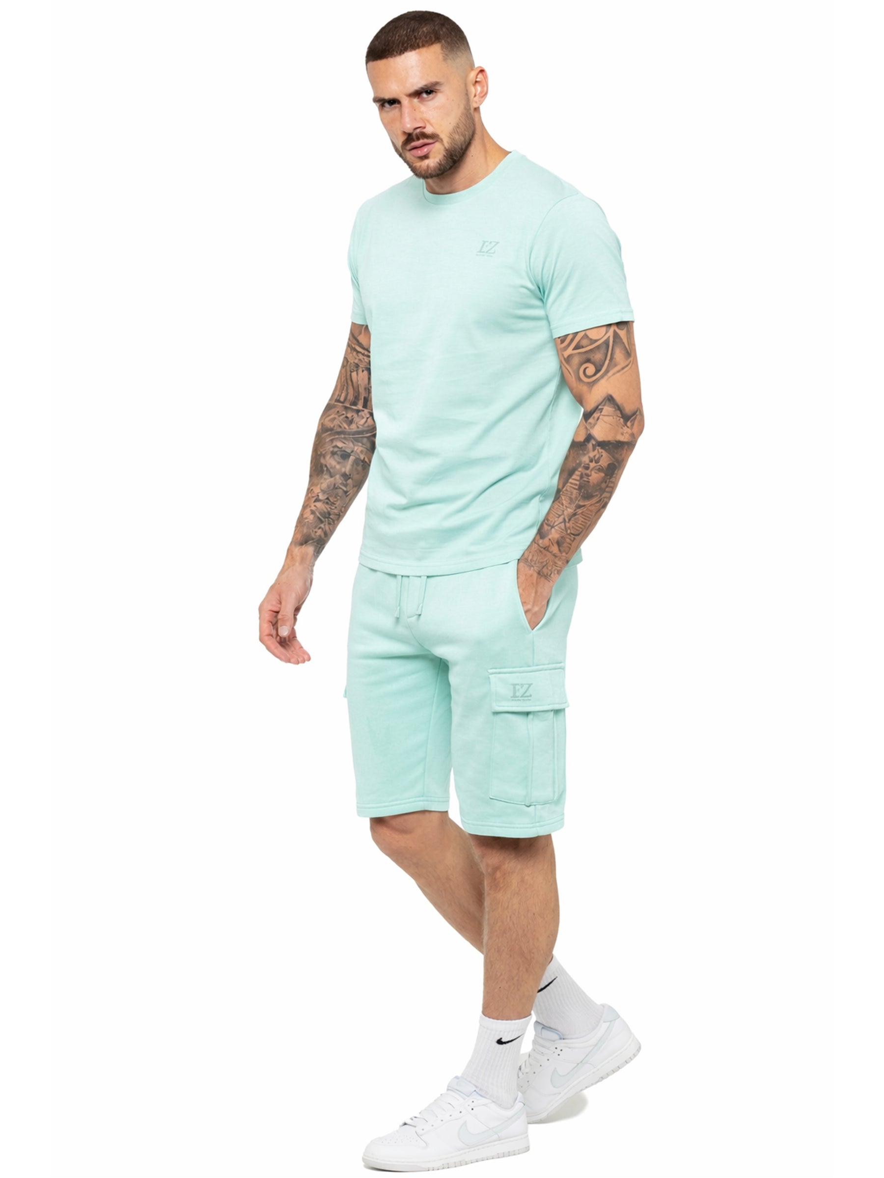 Enzo | Mens Cargo Fleece Shorts