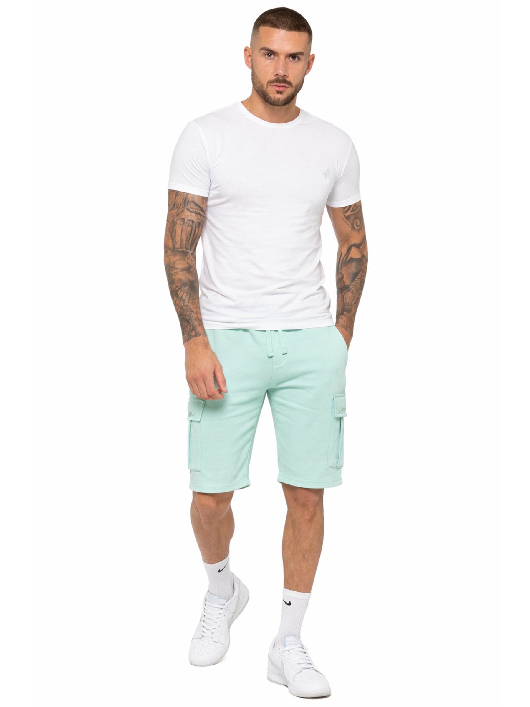 Enzo | Mens Cargo Fleece Shorts