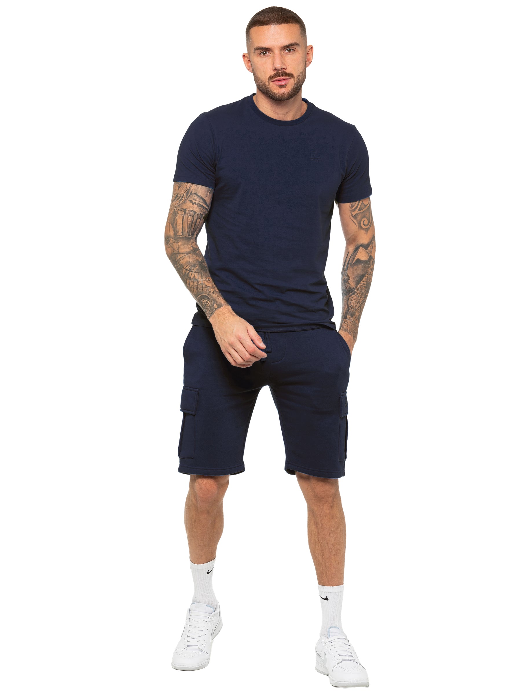 Enzo | Mens T-Shirt Tracksuit Set With Shorts