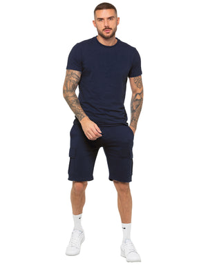 Enzo | Mens Cargo Fleece Shorts