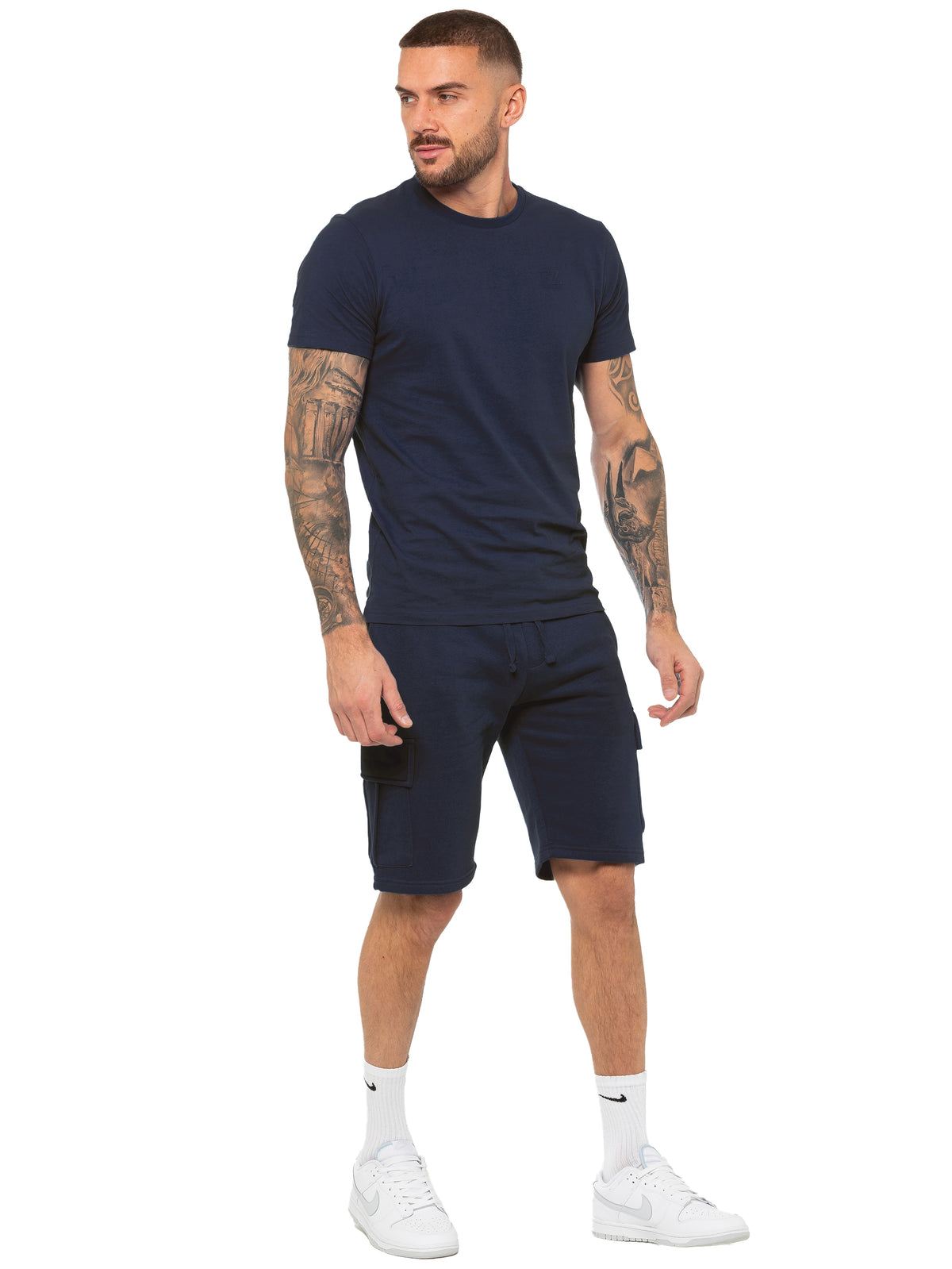 Enzo | Mens T-Shirt Tracksuit Set With Shorts