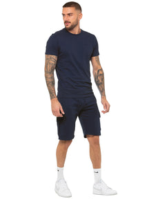 Enzo | Mens T-Shirt Tracksuit Set With Shorts