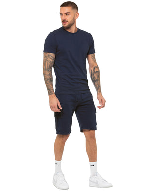 Enzo | Mens T-Shirt Tracksuit Set With Shorts