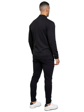 Enzo | Mens Funnel Neck Zip Sweatshirt