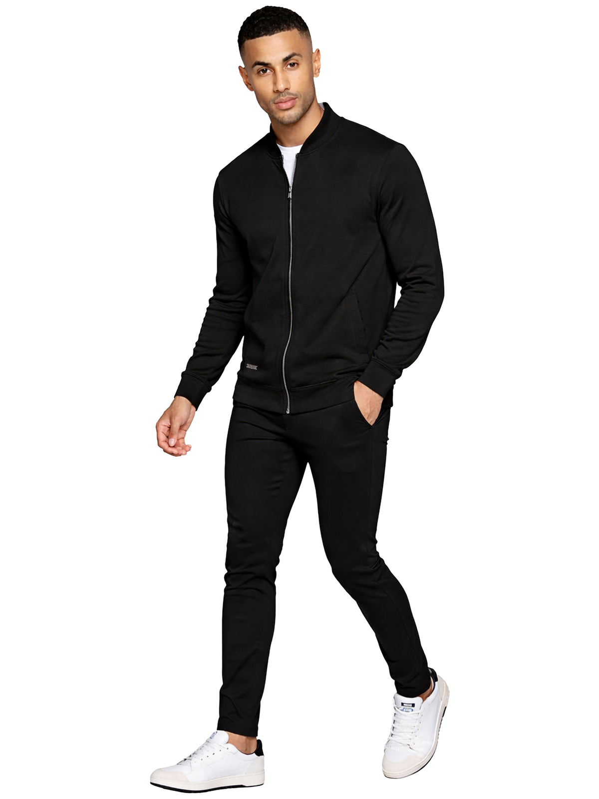 Enzo | Mens Funnel Neck Zip Sweatshirt