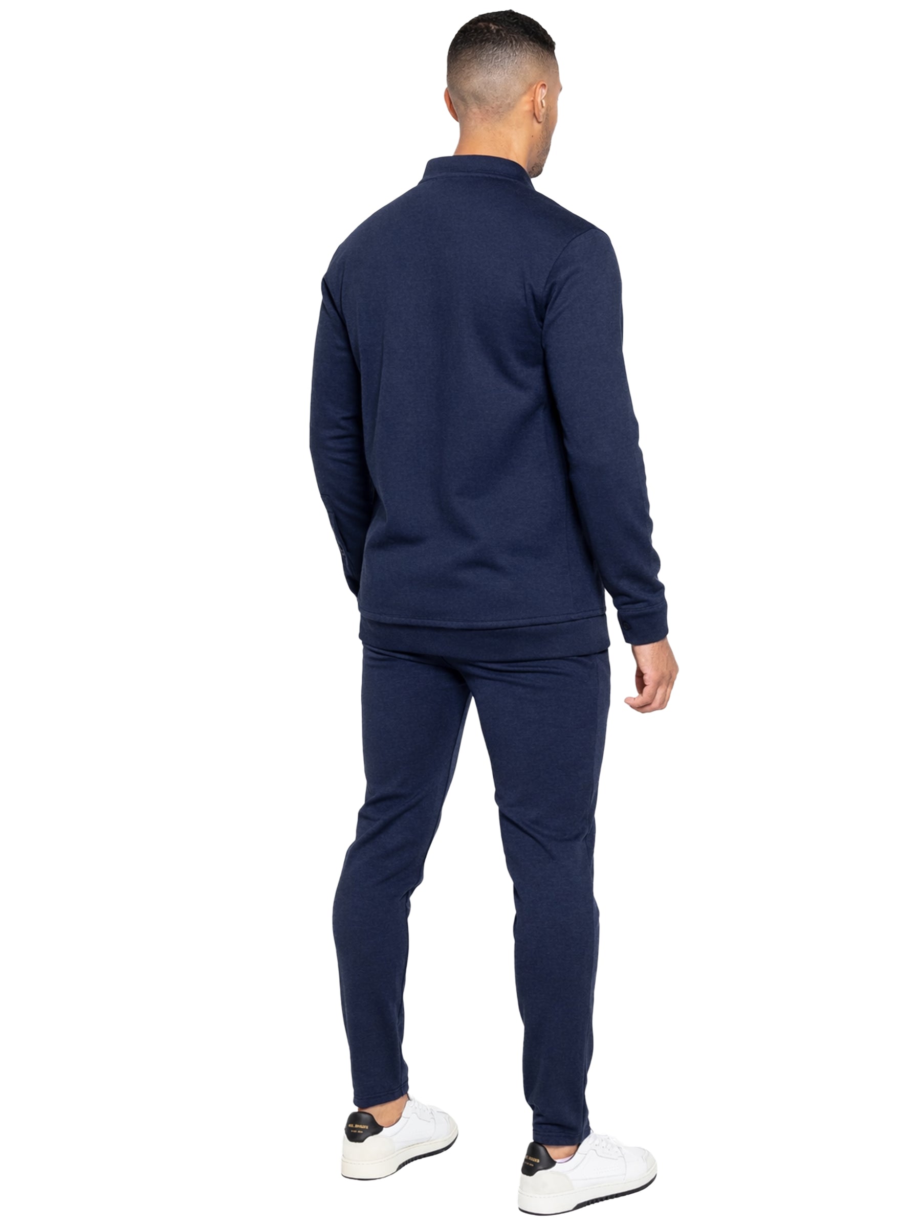 Enzo | Mens Funnel Neck Zip Sweatshirt