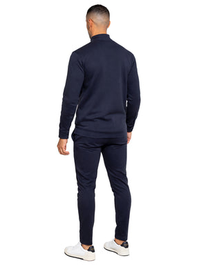 Enzo | Mens Funnel Neck Zip Sweatshirt