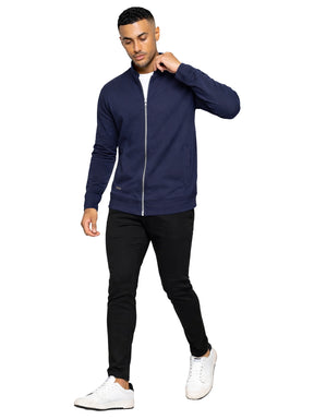 Enzo | Mens Funnel Neck Zip Sweatshirt