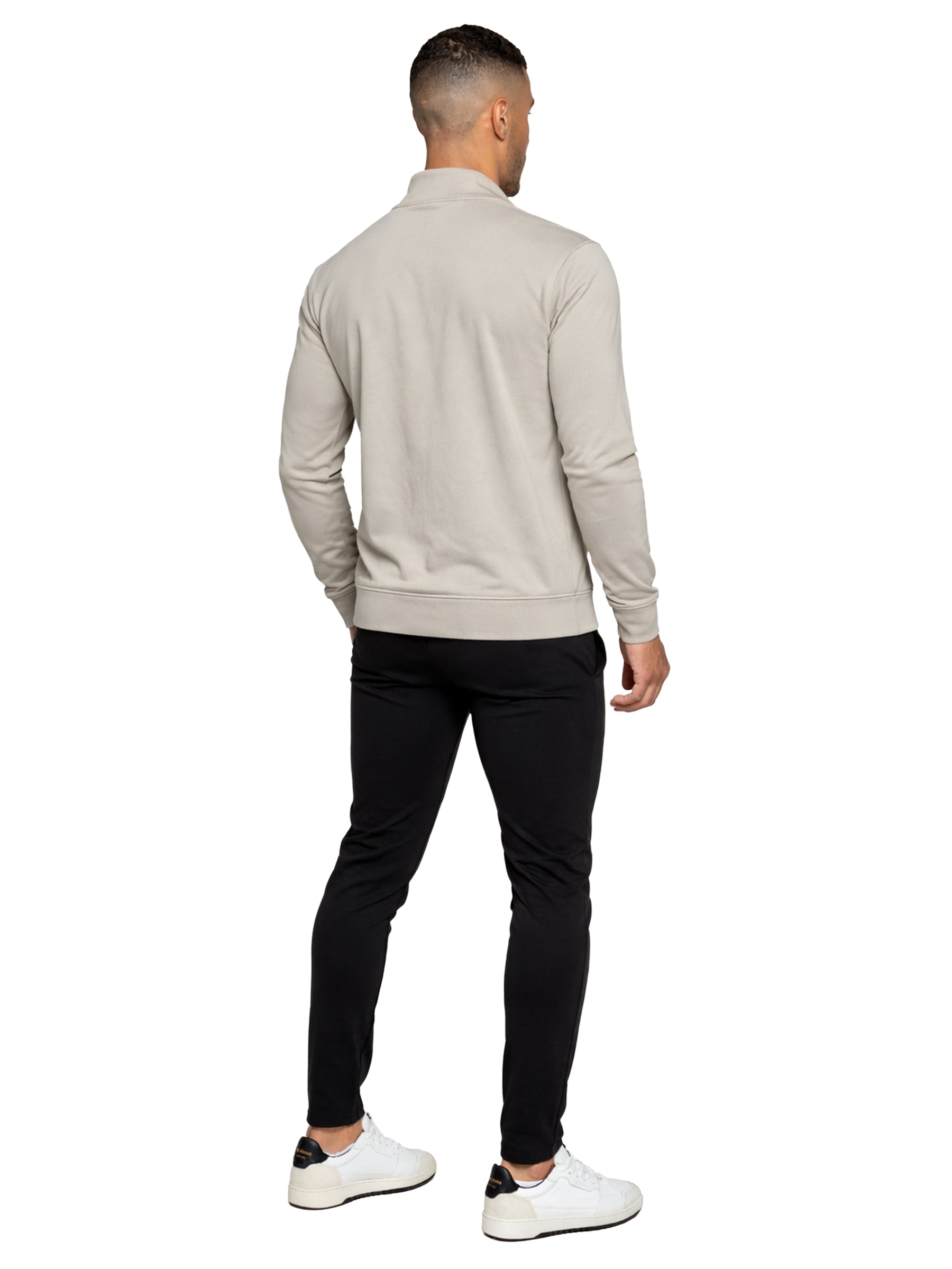 Enzo | Mens Funnel Neck Zip Sweatshirt