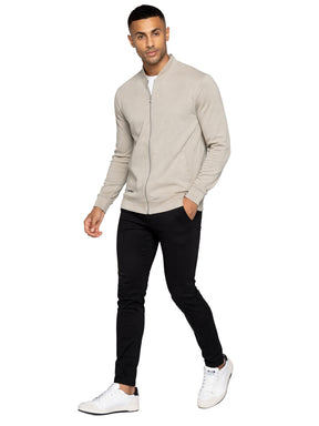 Enzo | Mens Funnel Neck Zip Sweatshirt