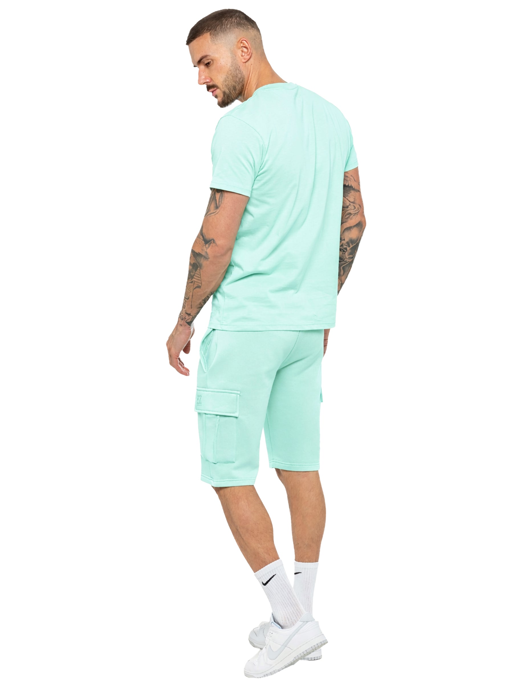 Enzo | Mens T-Shirt Tracksuit Set With Shorts