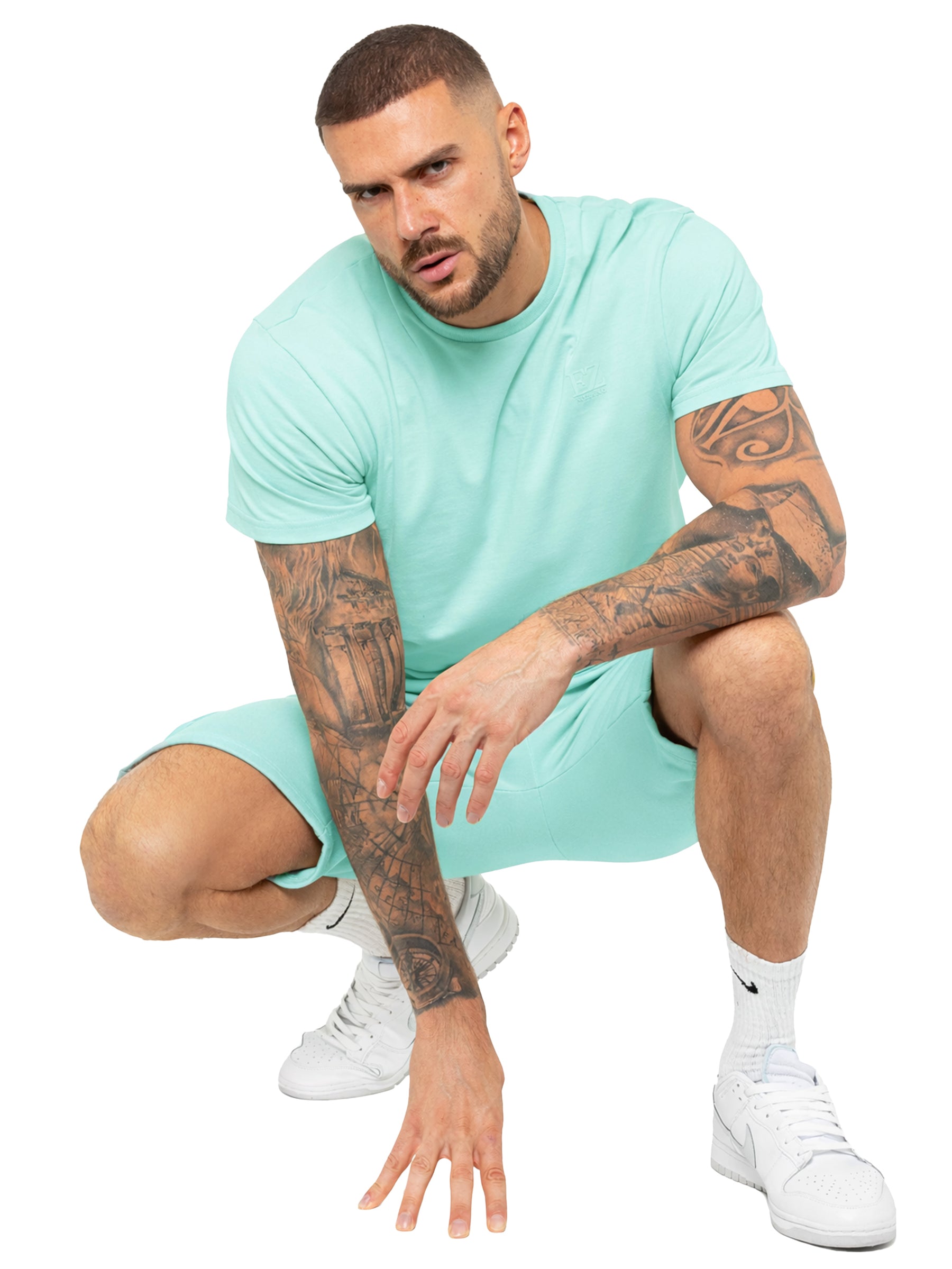 Enzo | Mens T-Shirt Tracksuit Set With Shorts