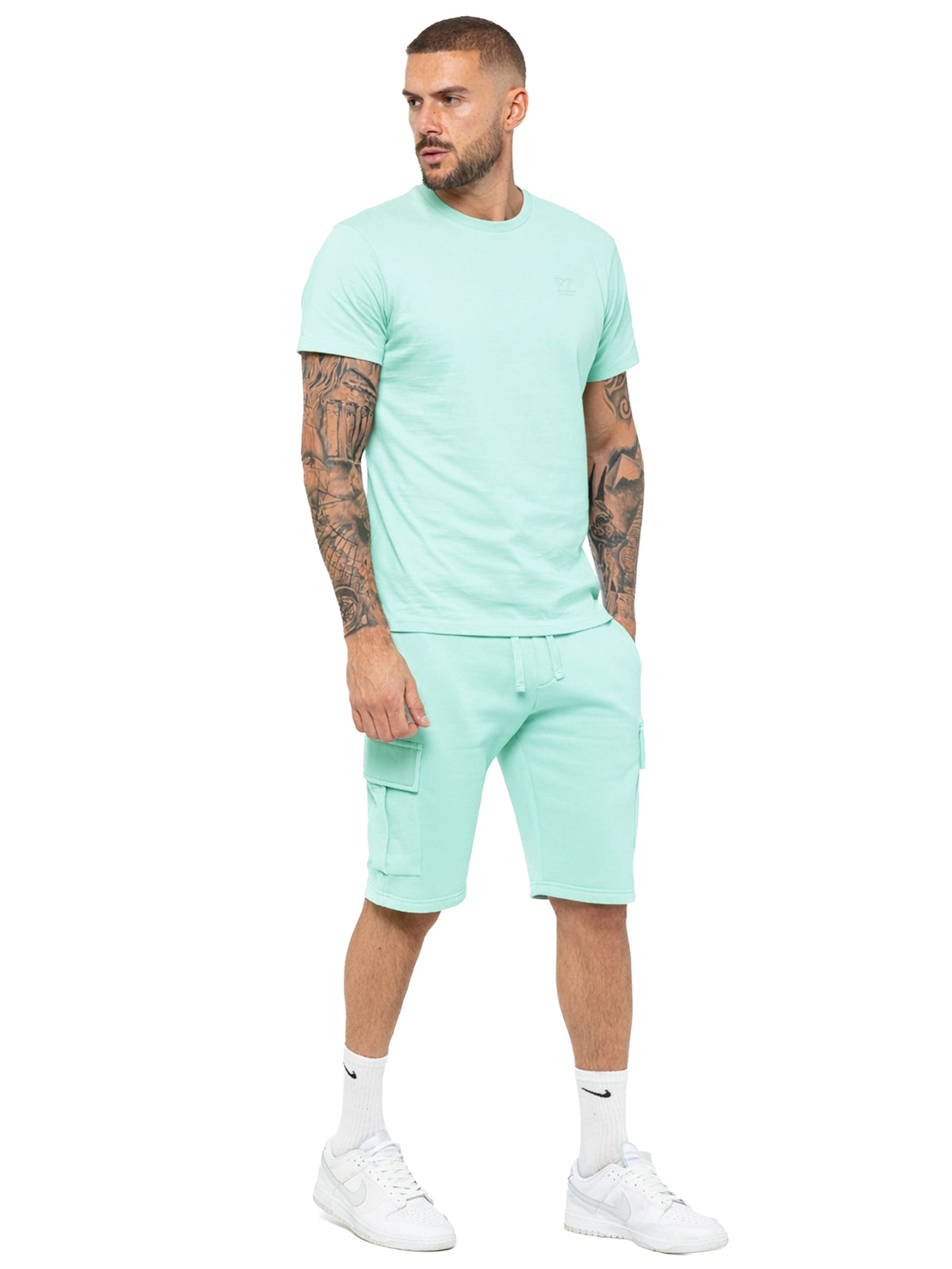 Enzo | Mens T-Shirt Tracksuit Set With Shorts