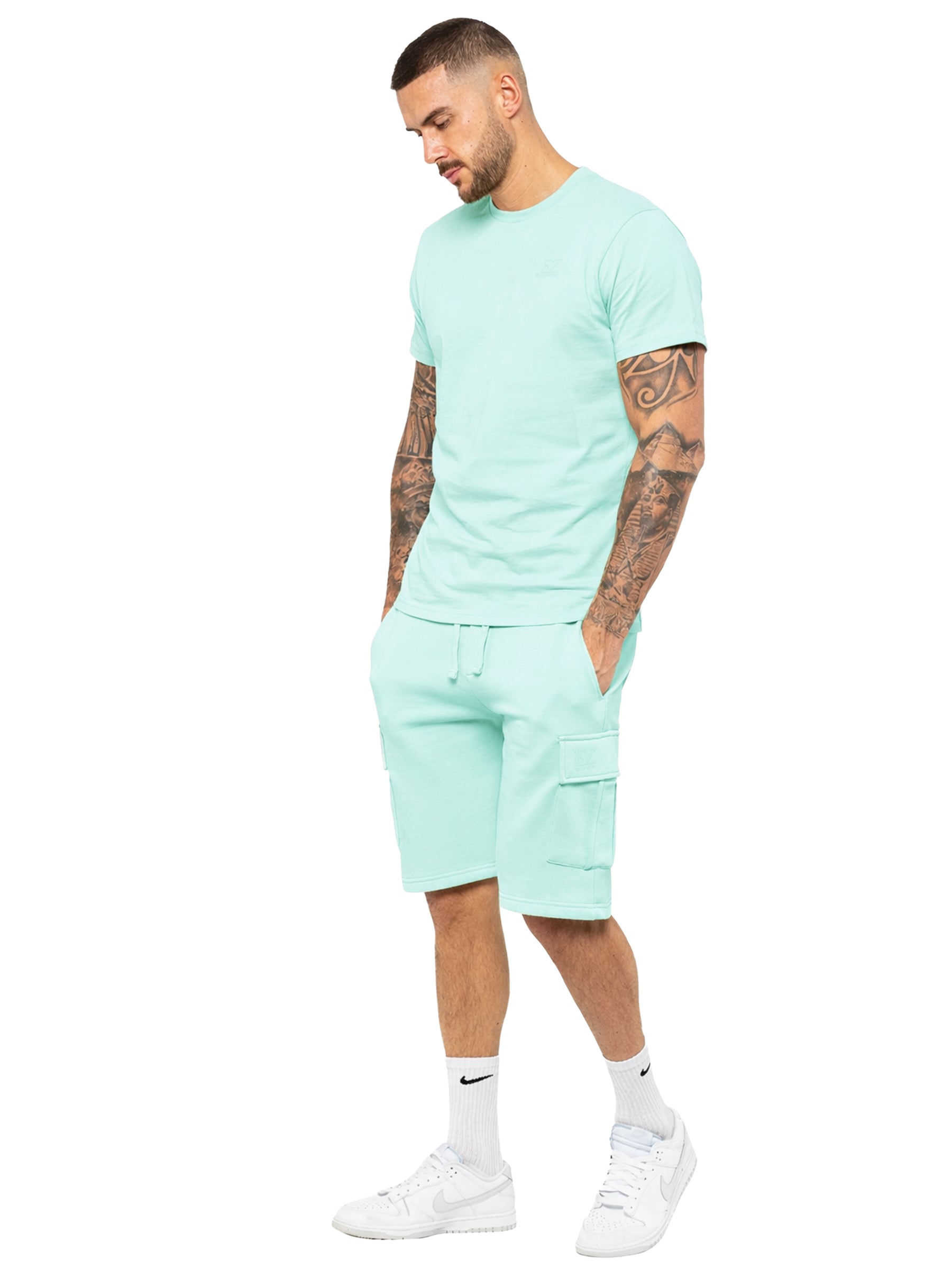 Enzo | Mens T-Shirt Tracksuit Set With Shorts