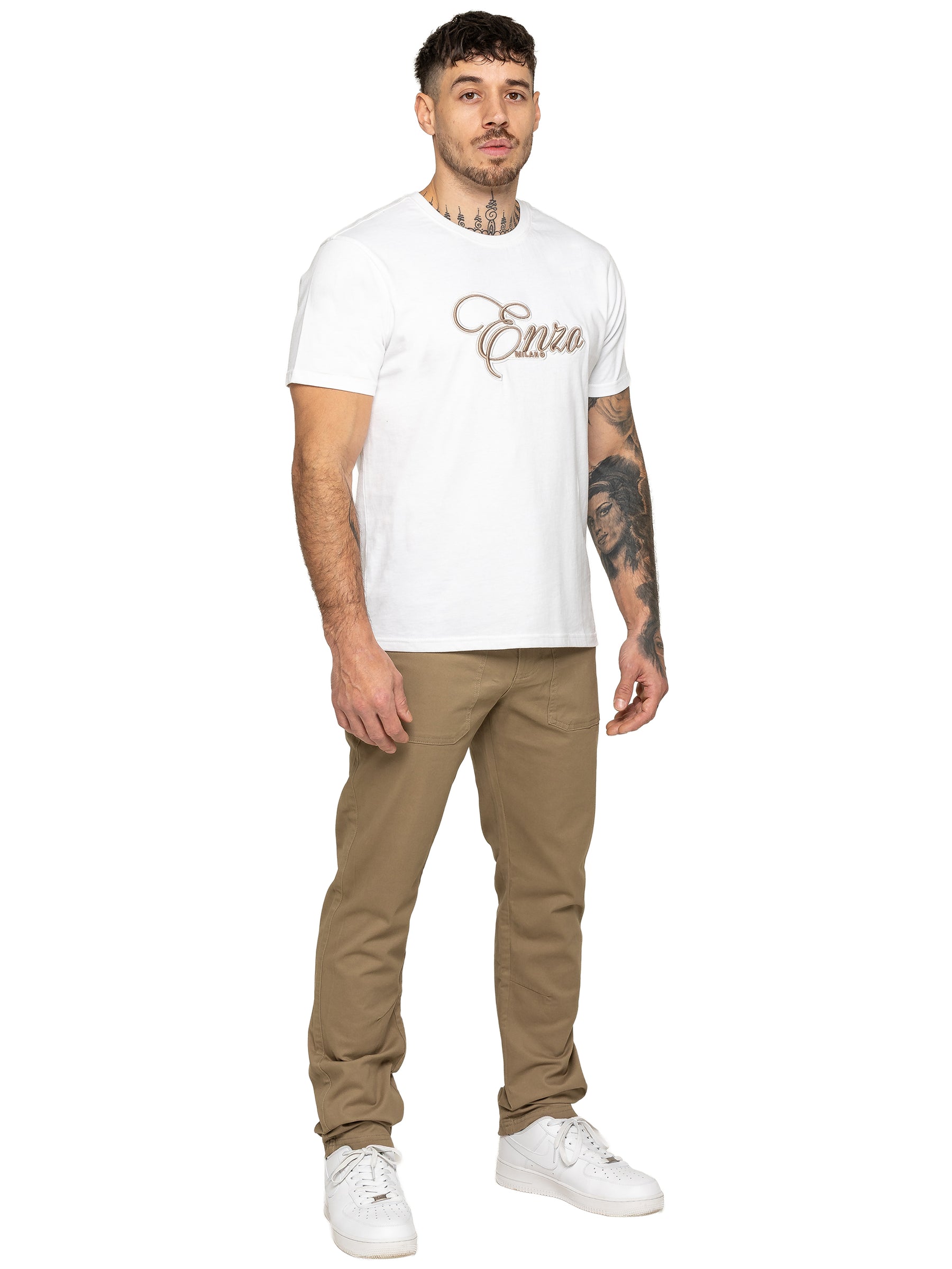 Enzo Milano | Mens Applique Logo T-Shirt