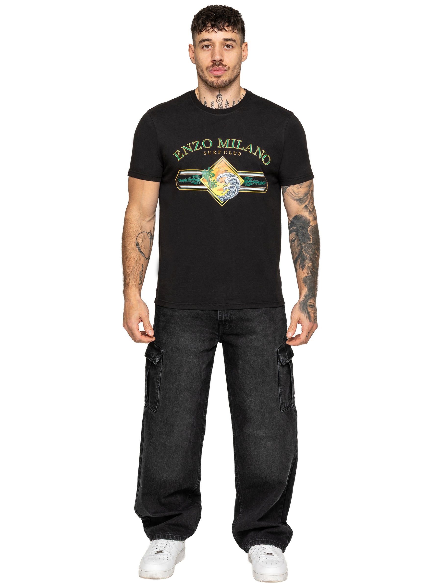 Enzo Milano | Mens Surf Club Print T-Shirt