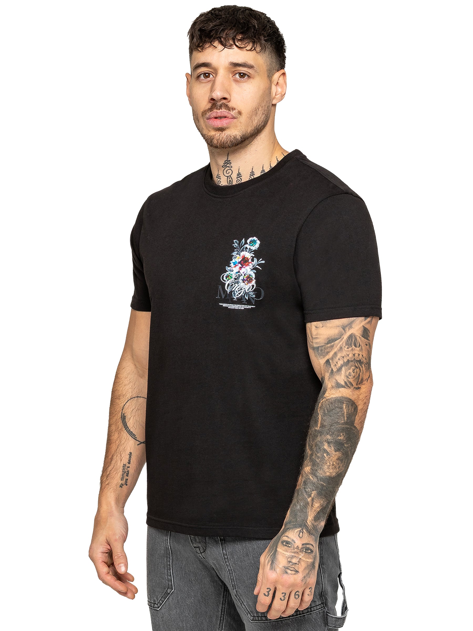 Enzo Milano | Mens Floral Graphic Print T-Shirt