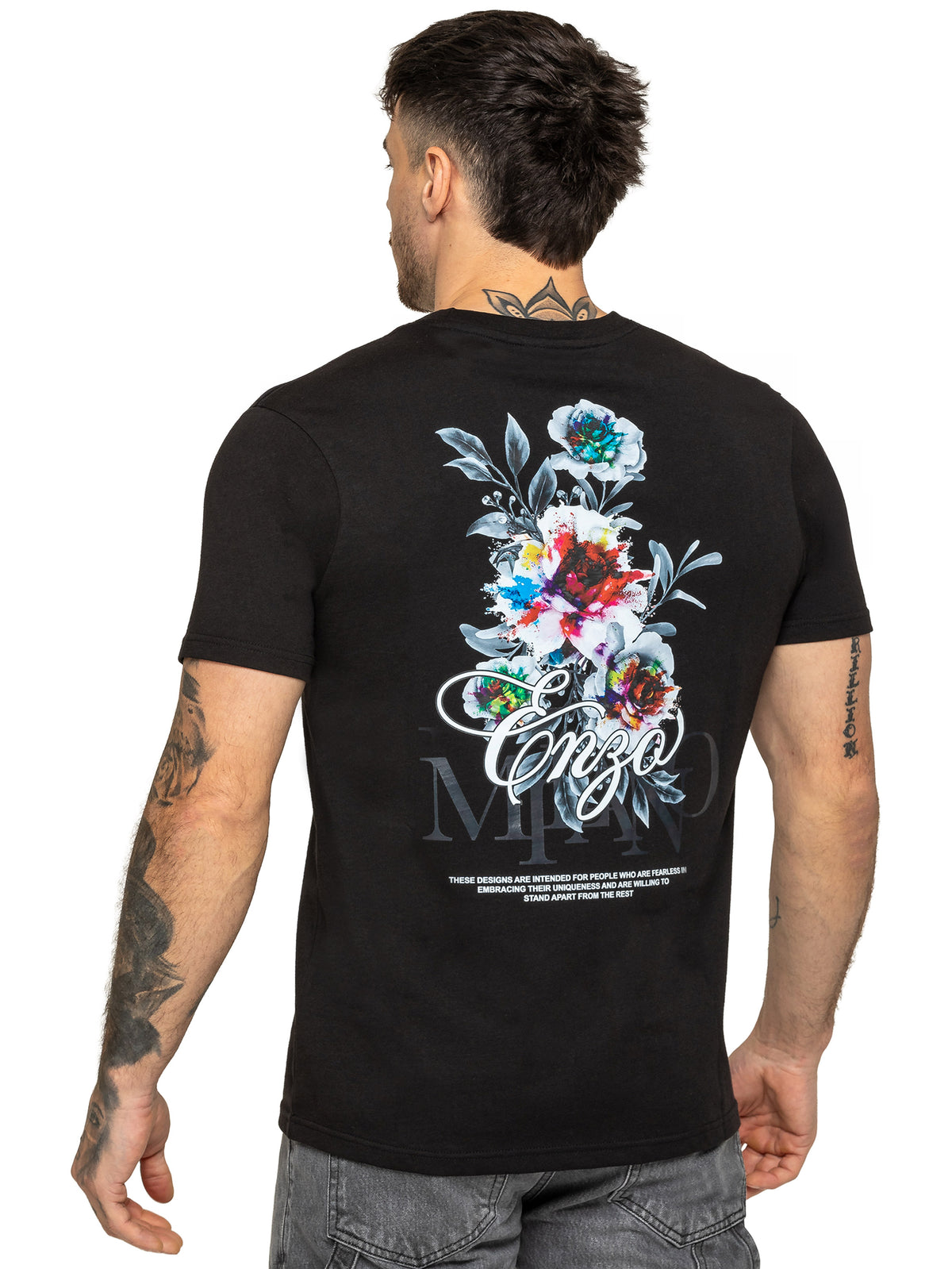 Enzo Milano | Mens Floral Graphic Print T-Shirt