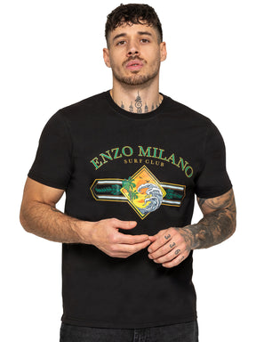 Enzo Milano | Mens Surf Club Print T-Shirt