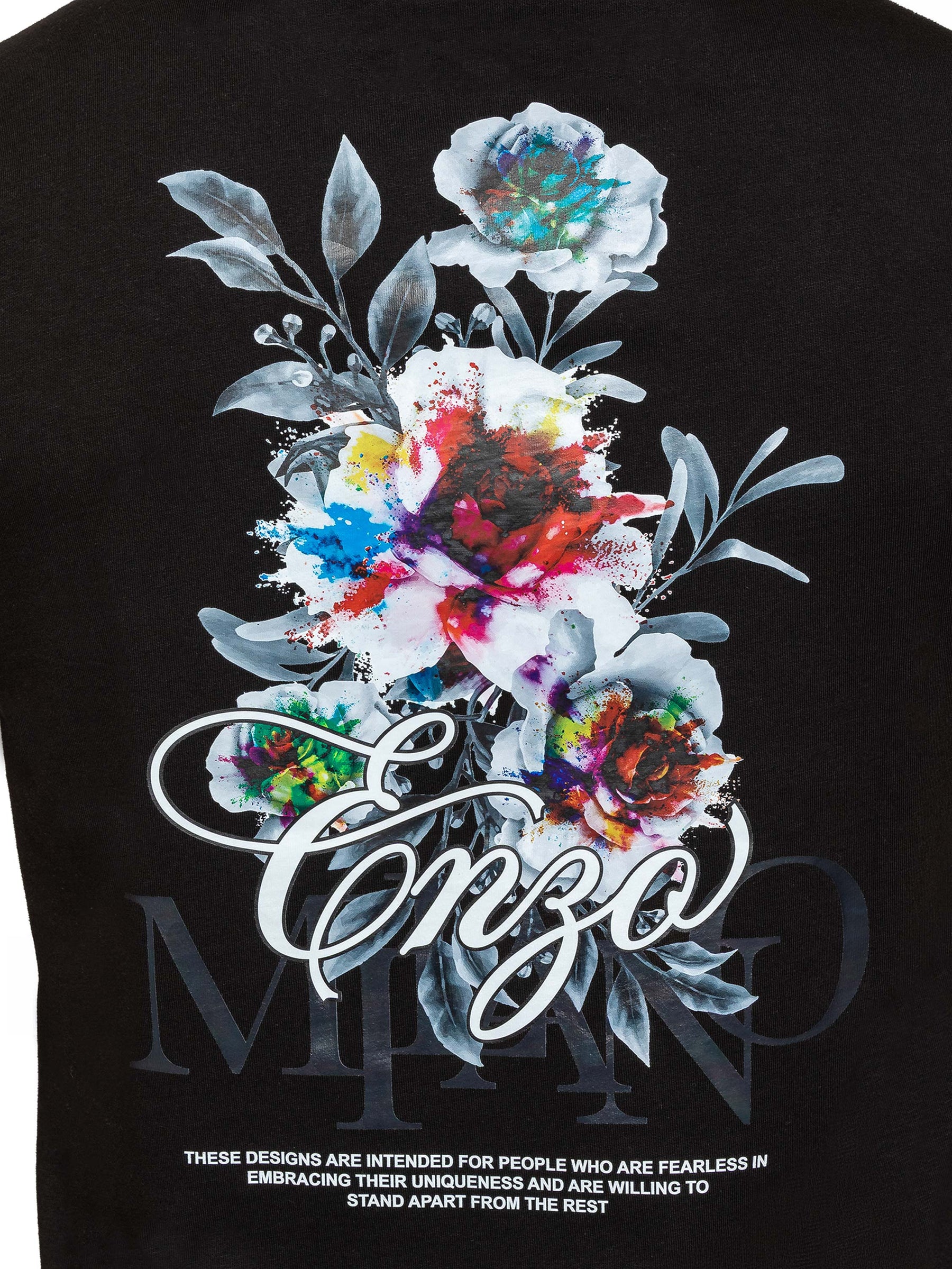 Enzo Milano | Mens Floral Graphic Print T-Shirt