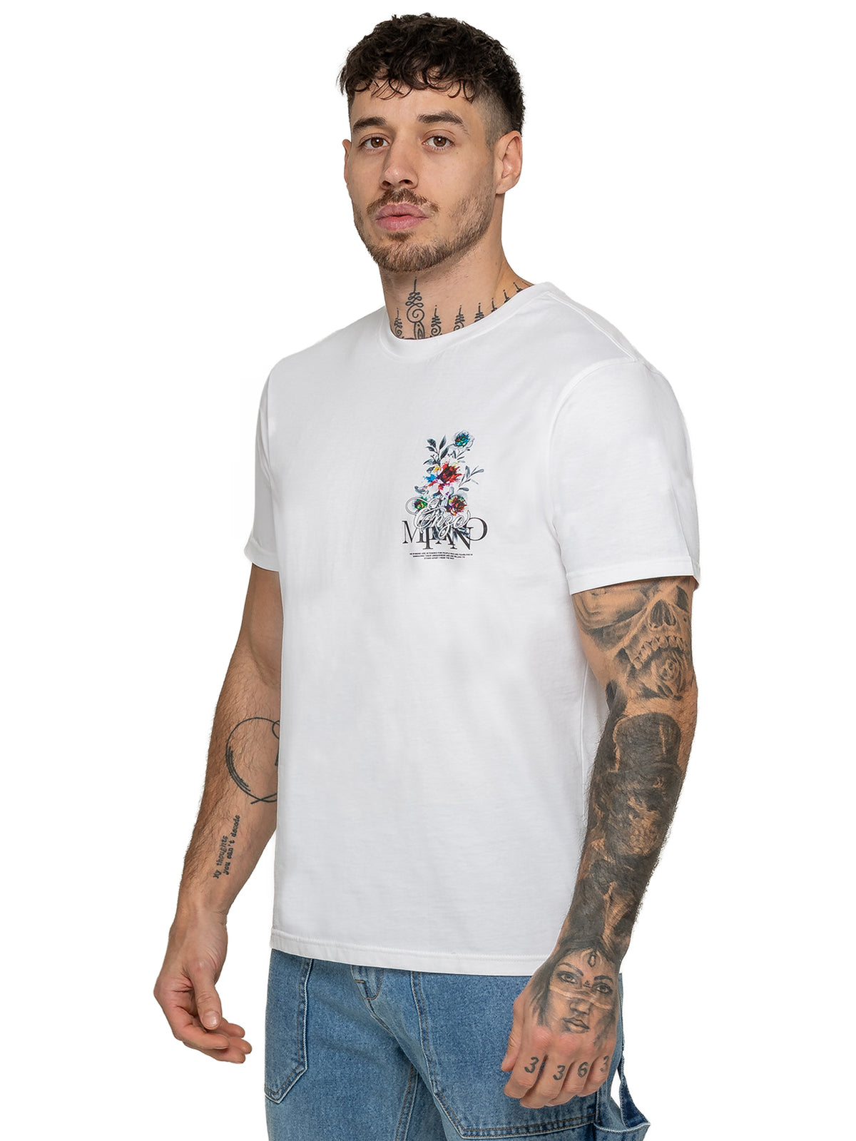 Enzo Milano | Mens Floral Graphic Print T-Shirt
