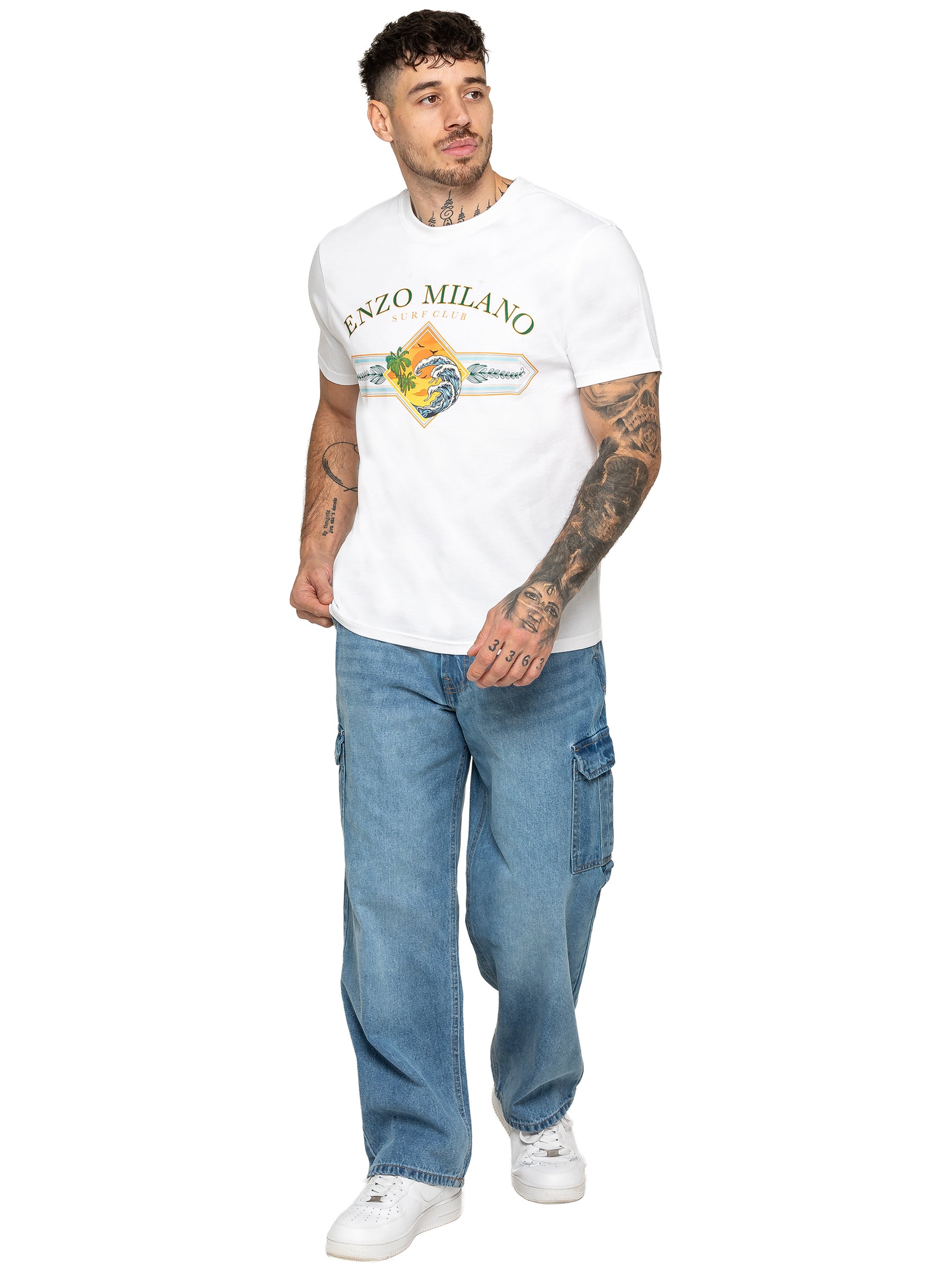 Enzo Milano | Mens Surf Club Print T-Shirt