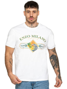 Enzo Milano | Mens Surf Club Print T-Shirt