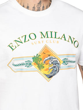 Enzo Milano | Mens Surf Club Print T-Shirt