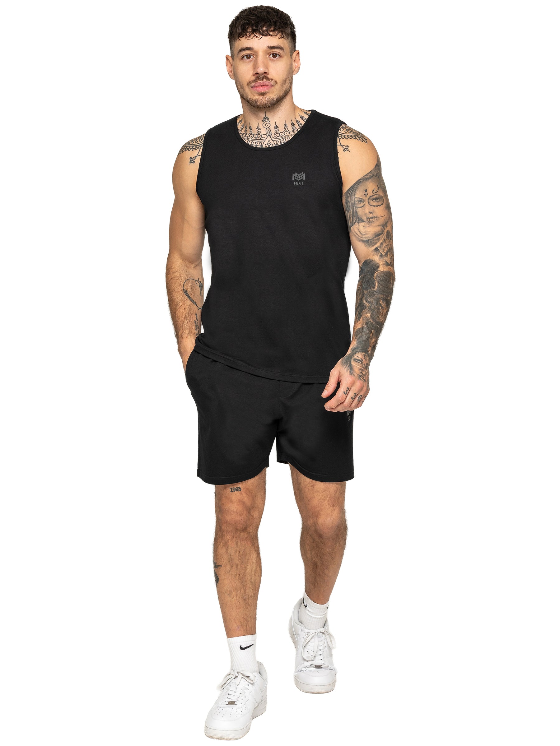 Enzo Milano | Mens Gym Shorts & Vest Set